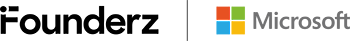 Logos of Founderz and Microsoft