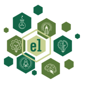 Sample graphic of green shapes with icons of thought leadership within